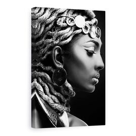 Tablou Canvas - Egipt II, Monede, Model, Cercei, Bijuterii, Moda, Marime: 80 x 120 cm - - Roveli