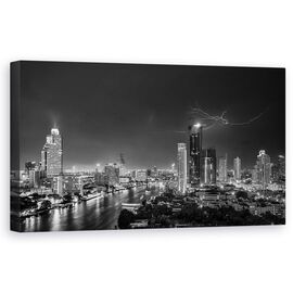 Tablou Canvas - Fulger In Bangkok, Marime: 50 x 100 cm - - Roveli