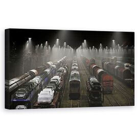 Tablou Canvas - Trenuri, Marime: 50 x 100 cm - - Roveli