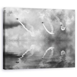 Tablou Canvas - Trei Pasari Din Otel, Marime: 60 x 75 cm - - Roveli
