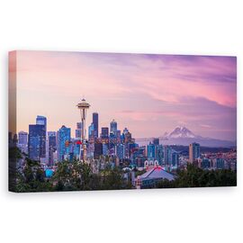 Tablou Canvas - Buna Dimineata, Seattle, Marime: 50 x 100 cm - - Roveli