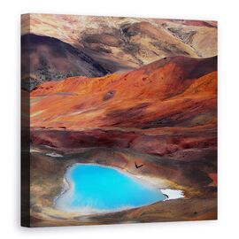 Tablou Canvas - O Inima Albastra, Marime: 90 x 90 cm - - Roveli