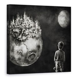 Tablou Canvas - Lasa Ca Visele Tale Sa Fie Mai Mari Decat Temerile, Marime: 90 x 90 cm - - Roveli