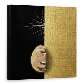 Tablou Canvas - Pisica Timida, Marime: 90 x 90 cm - - Roveli