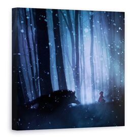 Tablou Canvas - Scufita Rosie, Marime: 90 x 90 cm - - Roveli