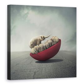 Tablou Canvas - Viata Presupune Echilibru, Marime: 90 x 90 cm - - Roveli