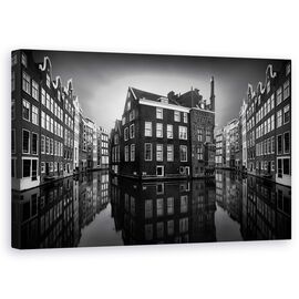 Tablou Canvas - Canalul Din Amsterdam - - Roveli
