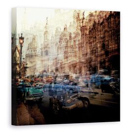 Tablou Canvas - Ora De Varf - Gran Teatro De La Habana, Marime: 90 x 90 cm - - Roveli