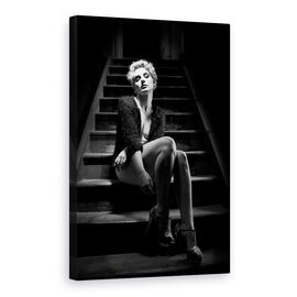Tablou Canvas - Asteptand In Negru - - Roveli