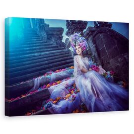 Tablou Canvas - Luna Albastra, Marime: 60 x 90 cm - - Roveli