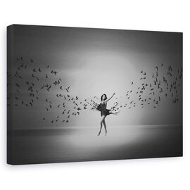 Tablou Canvas - Balerina Zboara Ca O Pasare, Marime: 60 x 90 cm - - Roveli