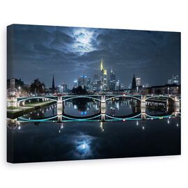 Tablou Canvas - Frankfurt Pe Luna Plina - - Roveli
