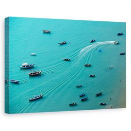 Tablou Canvas - Printre Barci, Marime: 60 x 90 cm - - Roveli