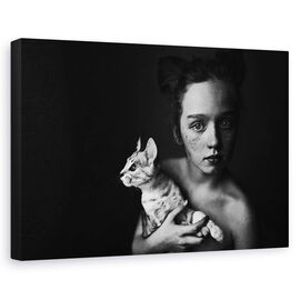 Tablou Canvas - Diana Si Pisica - - Roveli