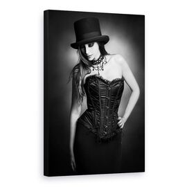 Tablou Canvas - Alb-Negru, Marime: 60 x 90 cm - - Roveli