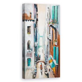 Tablou Canvas - Oras, Venetia, Canal Ingust, Pictura, Marime: 50 x 100 cm - - Roveli