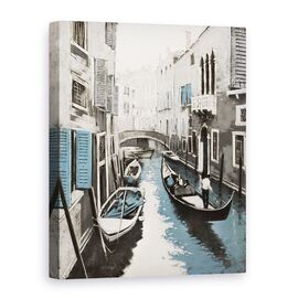 Tablou canvas - Oras, Venetia, Gondole, Pictura, Marime: 75 x 100 cm - - Roveli