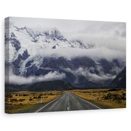 Tablou Canvas - Drumul Spre Muntele Cook, Marime: 60 x 90 cm - - Roveli
