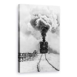 Tablou Canvas - Vechiul Tren, Marime: 60 x 90 cm - - Roveli