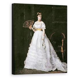 Tablou Canvas - Alfred Emile Stevens - Femeie in alb - - Roveli