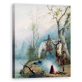 Tablou Canvas - Alfred Jacob Miller - Prajirea coastei de cocoasa - - Roveli