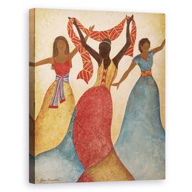 Tablou canvas - Femei Africane Dansand 2, Marime: 40 x 50 cm - - Roveli