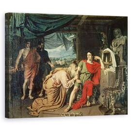 Tablou Canvas - Aleksandr Andreevich Ivanov - Regele Priam il implora pe Ahile pentru intoarcerea trupului lui Hector. - - Roveli