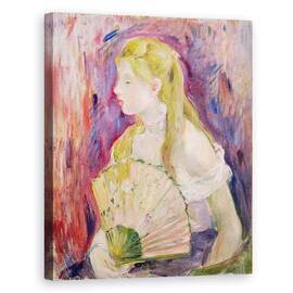 Tablou Canvas - Berthe Morisot - Tanara fata cu un ventilator - - Roveli