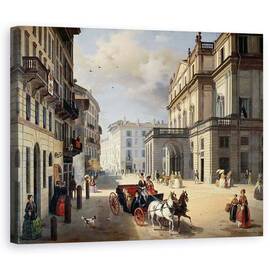 Tablou Canvas - Angelo Inganni - Frontul Teatrului La Scala - - Roveli