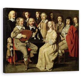 Tablou Canvas - Antoine Le Nain - Reuniunea muzicala - - Roveli