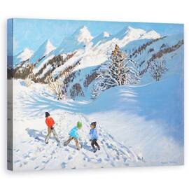 Tablou Canvas - Andrew Macara - Snowballing, La Clusaz - - Roveli