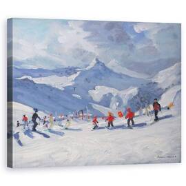 Tablou Canvas - Andrew Macara - scoala de schi, Tignes - - Roveli