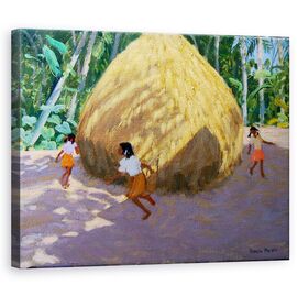 Tablou Canvas - Andrew Macara - Capita cu fan, Kerala - - Roveli