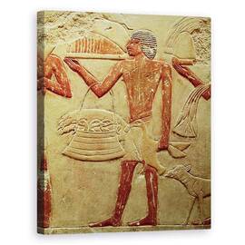 Tablou Canvas - Egyptian 6th Dynasty - Relief reprezentand un portar cu un cos de fledglings, de la mormantul Printesei Imut, Vechiul Regat - - Roveli
