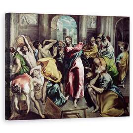 Tablou Canvas - El Greco - Hristos ii alunga pe negustori din Templu - - Roveli