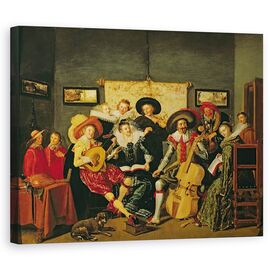 Tablou Canvas - Dirck Hals - O petrecere muzicala - - Roveli
