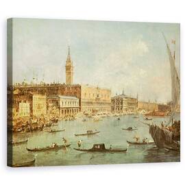 Tablou Canvas - Francesco Guardi - Palatul Dogilor si Molo din Bazinul San Marco, Venetia - - Roveli