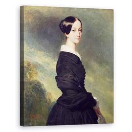 Tablou Canvas - Franz Xaver Winterhalter - Portret De Francisca Caroline de Braganca 1824-98 1844 - - Roveli