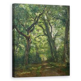 Tablou Canvas - Henri Joseph Constant Dutilleux - Cale in padure - - Roveli