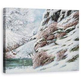 Tablou Canvas - Gustave Courbet - Cerb intr-un peisaj cu zapada - - Roveli
