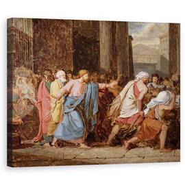 Tablou Canvas - Jean-Germain Drouais - Isus i-a alungat pe negustori din templu - - Roveli