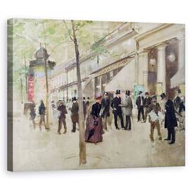 Tablou Canvas - Jean Beraud - Bulevardul Montmartre si Teatrul Soiurilor - - Roveli
