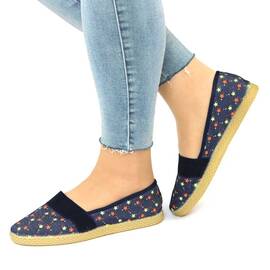 Espadrile de dama comode cu bareta elastica ZJ-13-BLUE-ORANGE, Culoare (12): Portocaliu, Marime (12): 39* - - Roveli