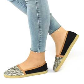 Espadrile de dama comode cu paiete ZJ-20-BLACK, Marime (12): 37* - - Roveli