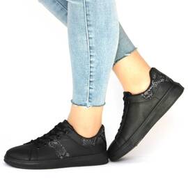 ​Pantofi de dama, sport, cu talpa joasa, negri LB-8836-BLACK, Culoare (12): Negru, Marime (12): 37* - - Roveli
