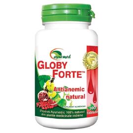 Globy Forte Antianemic Natural 100 tablete Ayurmed - - Roveli