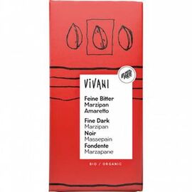 Ciocolata neagra bio cu martipan amaretto 100g Vivani - - Roveli