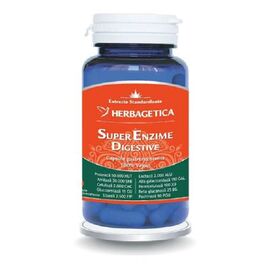 Super Enzime Digestive 30 capsule Herbagetica - - Roveli