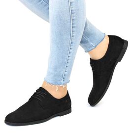 ​Pantofi de dama cu talpa joasa potriviti stilului business casual 1G676A-BLACK, Culoare (12): Negru, Marime (12): 39* - - Roveli