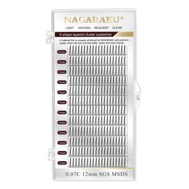 Extensii de gene forma A curbura D Nagaraku, extensii gene premium, 12 linii, Culoare (26): negru, Grosime (26): 0.07, Lungime (26): 8 mm - - Roveli